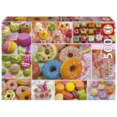 Puzzle de 500 piezas: Collage de fiesta dulce