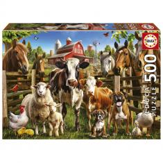 Puzzle 500 pièces : Les Malins De La Ferme 