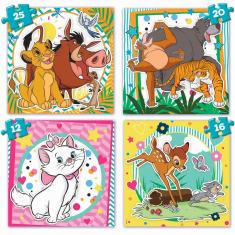 Case of Progressive Puzzles from 12 to 25 pieces: Disney Animals