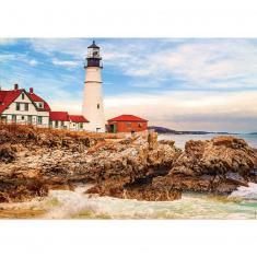 Puzzle 1500 pièces : Phare et Rocher