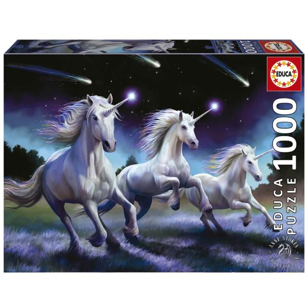 Puzzle de 1000 piezas: Unicornios, Anne Stokes - Educa-19919