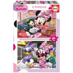 2 x 20-teiliges Puzzle: Disney: Minnie
