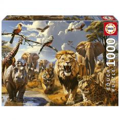 1000-teiliges Puzzle: Wilde Tiere