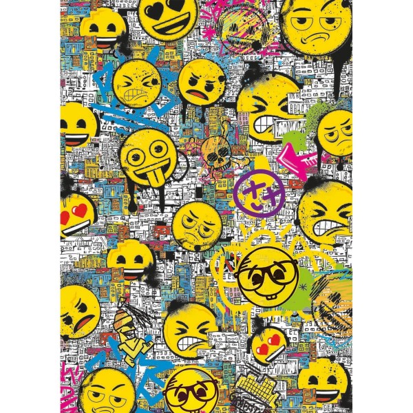 500 pieces puzzle: Graffiti Emoji - Educa-18485