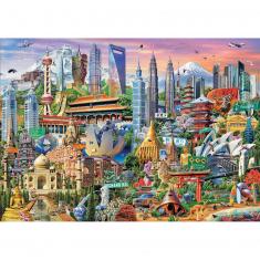 Puzzle 1500 pièces : Les Gratte-ciels d'Asie