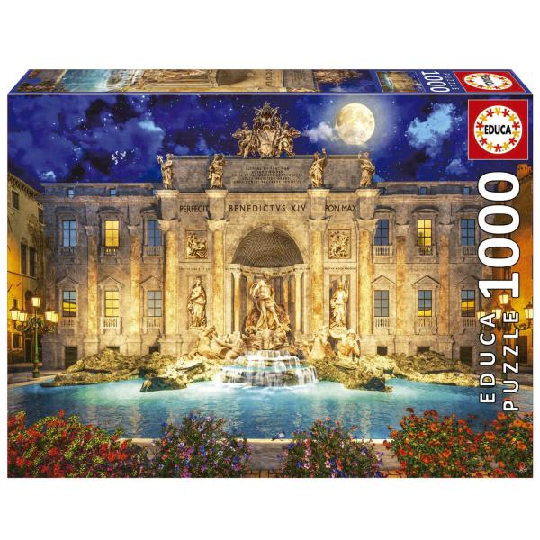1000 piece puzzle: Fontana Di Trevi, Rome - Educa-19923
