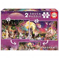 Puzzle 2 x 100 pieces : Fantasia