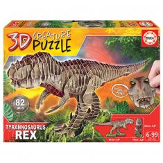 82 Teile Kreatur 3D Puzzle: T-Rex