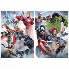 2 x 500 Teile Puzzles: Marvel Mania