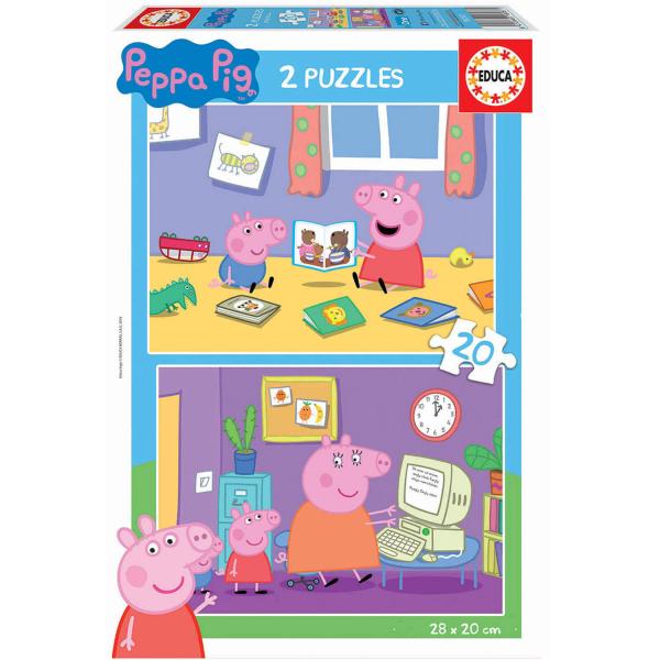 2 x 20 piece puzzle: Peppa Pig - Educa-18087