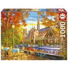 1000 piece puzzle: Autumn At Notre Dame