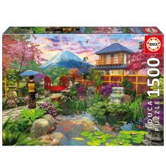 Puzzle 1500 pièces : Jardin Japonais 