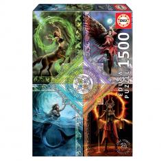 Puzzle 1500 pièces : Elemental Magic Star Chart, Anne Stokes 