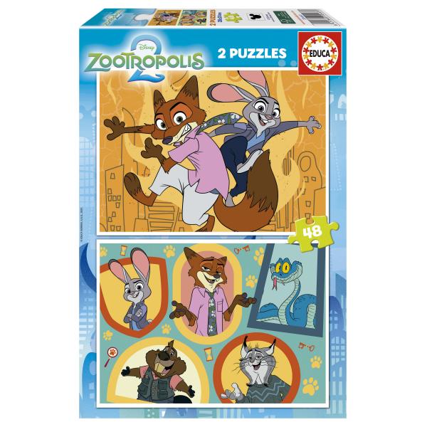 Puzzle de 2x48 piezas: Zootopia 2 - Educa - Calle Del Puzzle