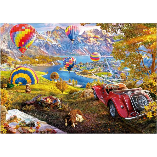 3000 piece puzzle: Hot Air Balloon Valley - Educa-19947