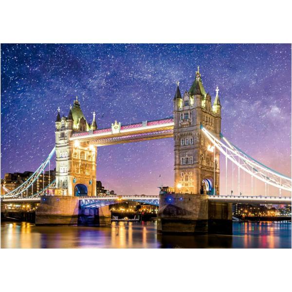 Puzzle 1000 pièces Néon : Tower Bridge, Londres - Educa-19930