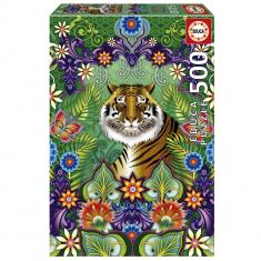 500-teiliges Puzzle: Bengalischer Tiger