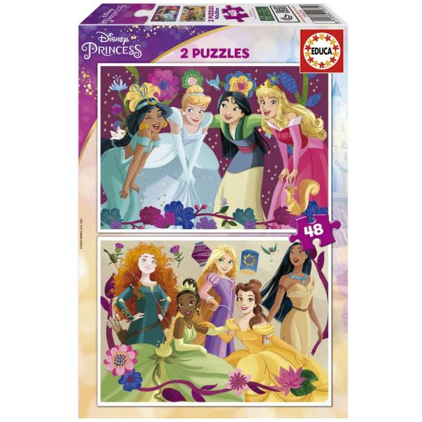 Puzzles de 2X48 Piezas: Princesas Disney - Educa-19675