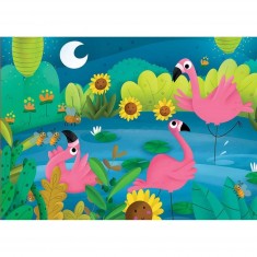Puzzle 48 pièces : Flamands roses