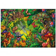 Puzzle Fleurs et Papillons Colorés Grafika-F-30051 1500 pièces Puzzles -  Forêts, Fleurs et Jardins