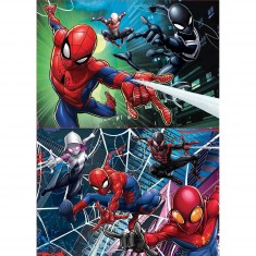 2 x 100 Teile Puzzles: Spiderman