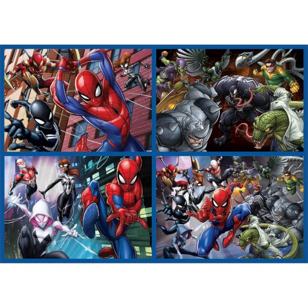 Puzzle de 50 a 150 piezas: 4 puzzles: Spiderman - Educa-18102