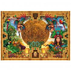 Puzzle 2000 pièces : Montage Aztèque Maya 