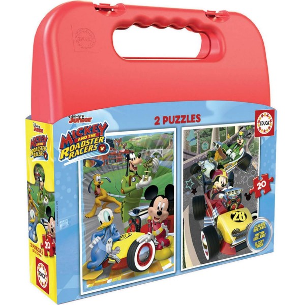 Estuche 2 puzzles x 20 piezas: Mickey inicio superior - Educa-17639