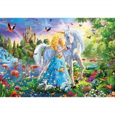 1000-teiliges Puzzle: Die Prinzessin und das Einhorn