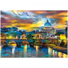 1500 piece puzzle : Saint Peter's Basilica And Sant'Angelo Bridge