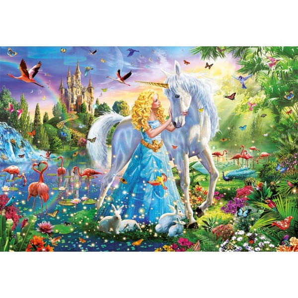 Puzzle de 1000 piezas: La princesa y el unicornio - Educa-17654