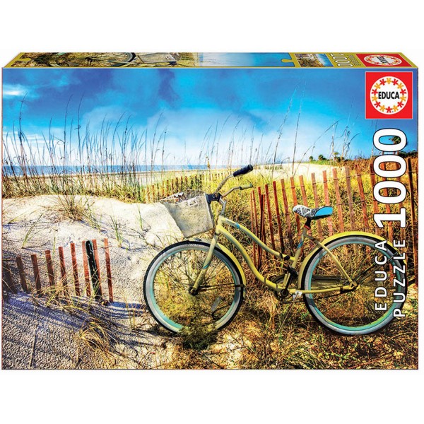 Puzzle 1000 pièces : Bicyclette dans les dunes - Educa-17657