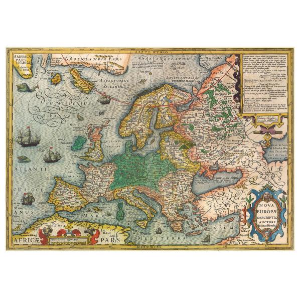 1000 piece puzzle : Map of Europe - Educa-19624