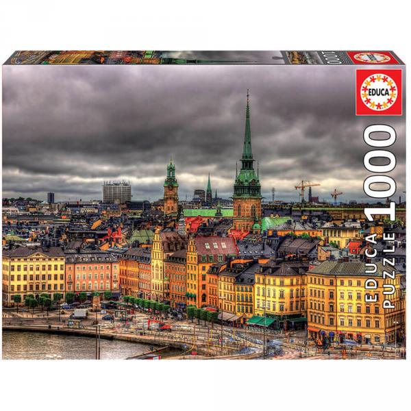 Puzzle de 1000 piezas: Vista de Estocolmo, Suecia - Educa-17664