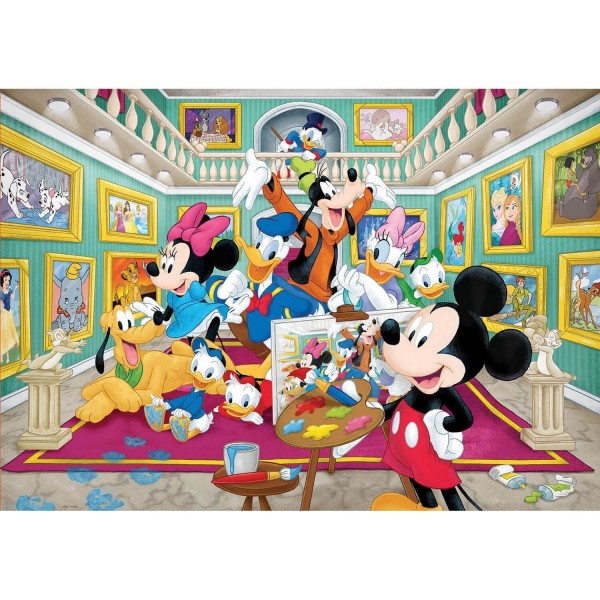 1000 pieces puzzle: Mickey's art gallery - Educa-17695