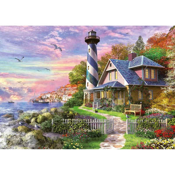 1000 Teile Puzzle: Leuchtturm in Rock Bay - Educa-17740