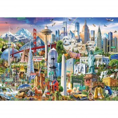 Puzzle 1500 pièces : Symboles d'Amérique du Nord