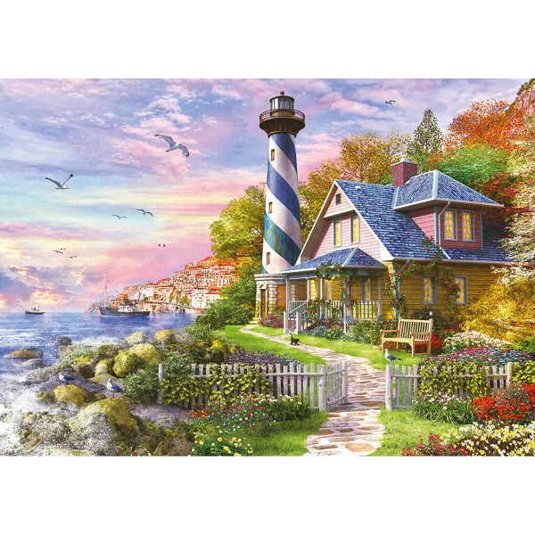 4000 pieces puzzle: Lighthouse at Rock Bay - Educa-17677