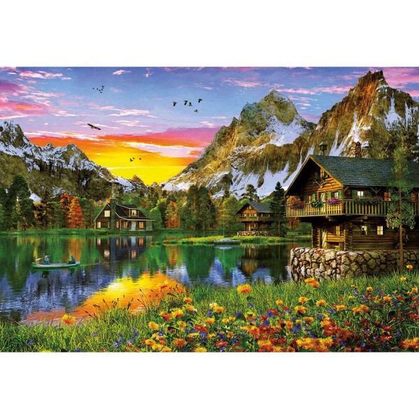 5000 pieces puzzle: Alpine lake - Educa-17678