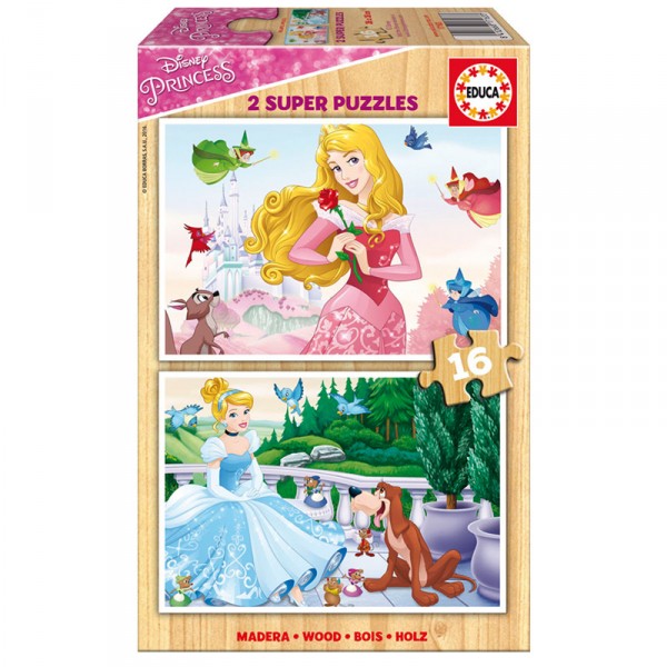 Puzzle 2 x 16 pièces : Princesses Disney - Educa-17163