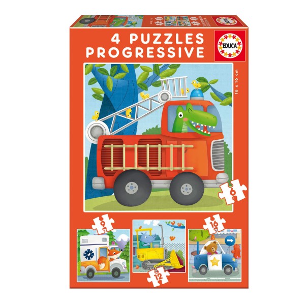 4 Progressive puzzles: rescue patrol - Educa-17144