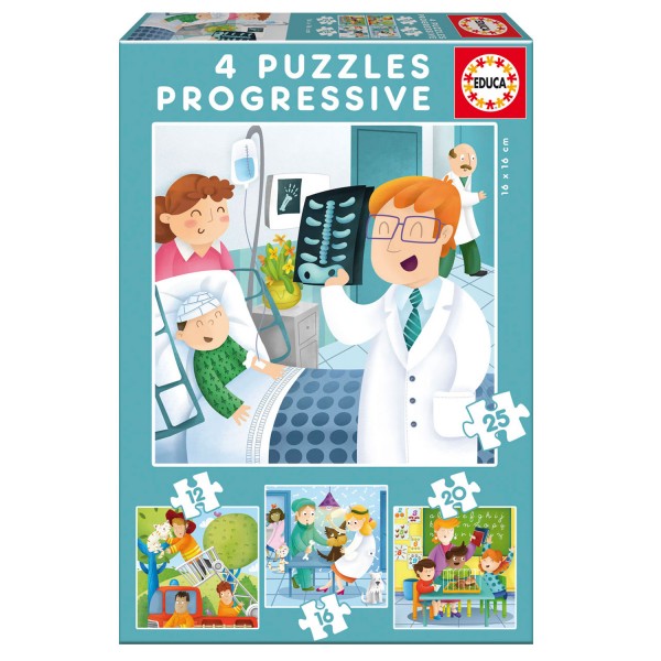 Progressives Puzzle 12 bis 25 Teile: Wenn ich groß bin! - Educa-17146