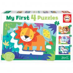 Mes Premiers Puzzles Progressifs de 5 à 8 pièces : Animaux De La Jungle 