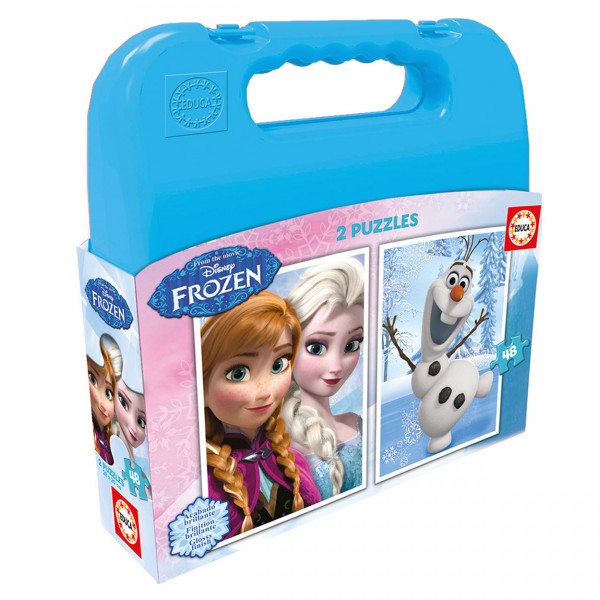 Mallette Puzzle 2 x 48 pièces : La Reine des Neiges (Frozen) - Educa-16514