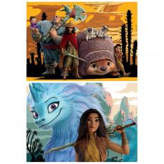 Puzzle 2 x 48 pièces : Disney : Raya et le dernier dragon 