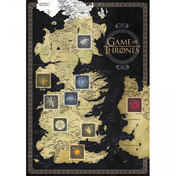 Puzzle 1000 pièces : Game of Thrones : Carte de Westeros - Educa-17113