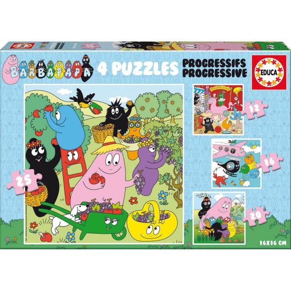 Puzzles progressifs de 12 à 25 pièces : Barbapapa - Educa-19094