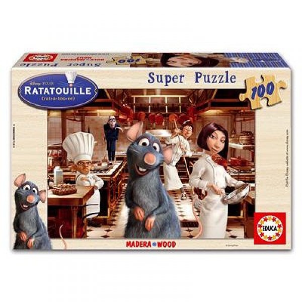 Puzzle 100 pièces en bois - Ratatouille - Educa-13627