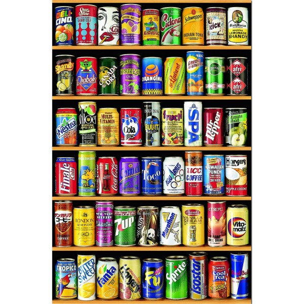 1000 pieces puzzle - Miniature series: Drinks cans - Educa-14835