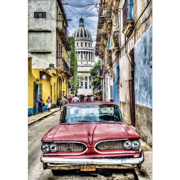 1000 pieces puzzle: Vintage car in Havana - Educa-16754